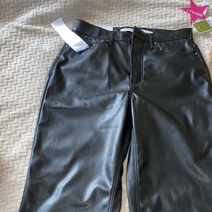 NEW Leather Pants Straight Leg